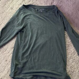 Loft long sleeved green top